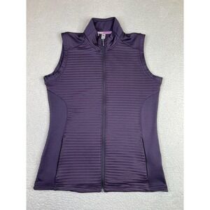 Adidas Vest Womens Medium Purple COLD.RDY Sleeveless Full Zip Running Thermal